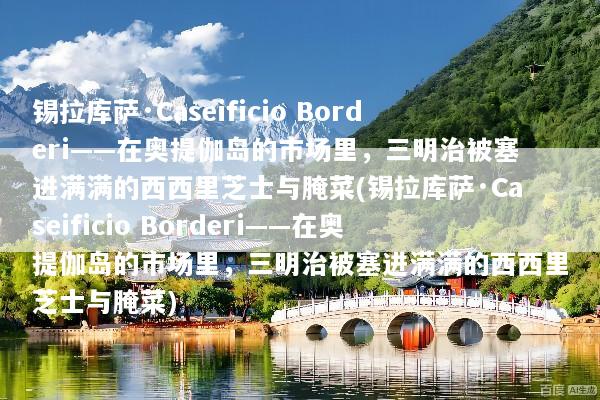 锡拉库萨·Caseificio Borderi——在奥提伽岛的市场里，三明治被塞进满满的西西里芝士与腌菜(锡拉库萨·Caseificio Borderi——在奥提伽岛的市场里，三明治被塞进满满的西西里芝士与腌菜)